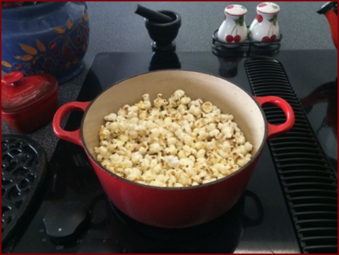 After-school snack.  Pop with organic coconut oil and flavor with sea salt, parmesan cheese, or as a reader here once suggested in the comments, nutritional yeast.