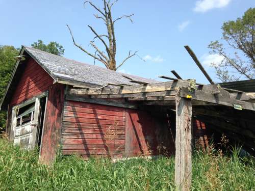 The old horse and cow barn.  