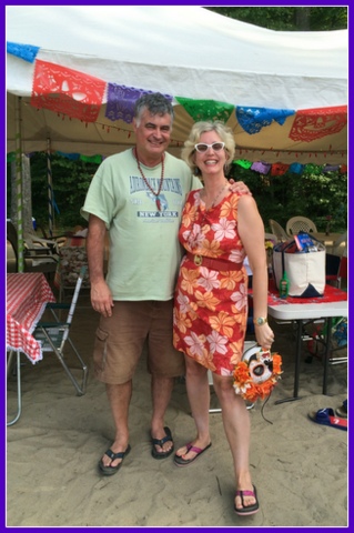 Andrea and Peter get ready for the festivities to begin.