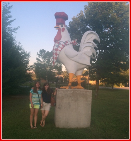 This fiberglass rooster, in front of the Silver Star restaurant in Chestertown, (another great for a bite)  is one of several around the U.S. Originals date back to the 60's.