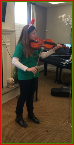 My daughter played a solo for the residents.