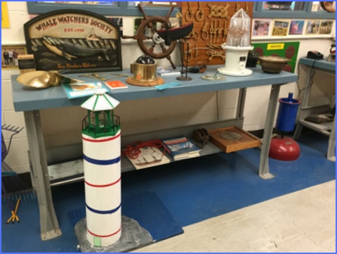 Maritime items are a nod to Mr. Ramsey's great grandfather and grandfather - both were Bath, Maine sea captains.