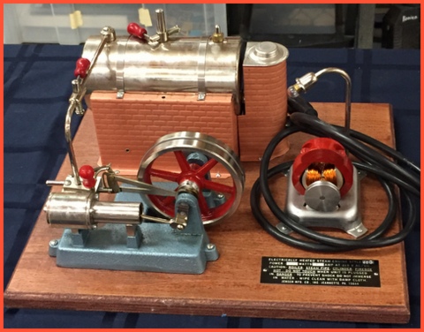 An electronically-heated steam engine