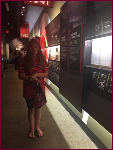 My daughter stands in one of the long halls filled with American history. It was like being in a time machine.