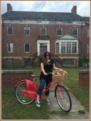 I love riding a vintage-style while seeing the antique buildings at Fairfield Hills.