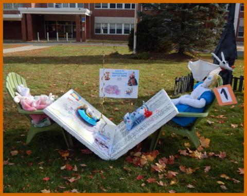 Some scarecrows are more like "scenes", like this pop-up book. Photo courtesy Leigh Ann Coles