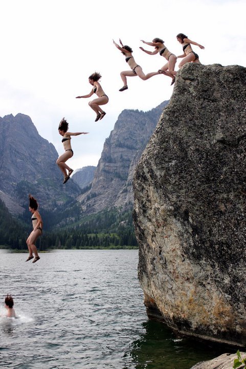 Me cliff jumping in Grand Teton National Park several years ago.  Evan made the cool picture!