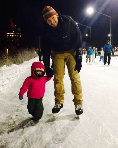 A Solstice Evening skate!  Ava loved it, even though she was wearing boots.