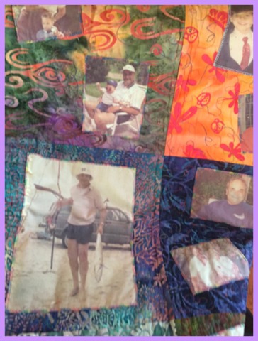 Stefanie's quilt for her late father is very dear to her heart.