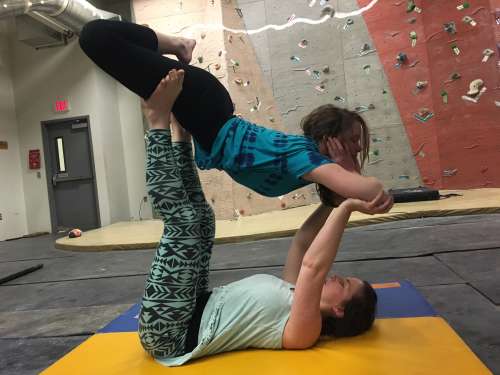 Some acroyoga with one of my favorite people!