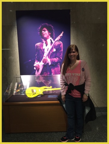 A teen in the 80's, I had to pose next to Prince's guitar; some of the kids in my charge said, "Who was that?" :/