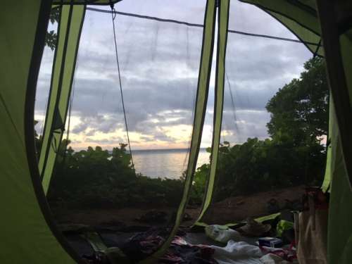 It might not be glamping (I was actually told that it was not allowed in Kauai county parks!), but camping was the highlight of our trip. 