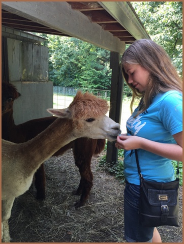 Audrey enjoyed our visit, and loved feeding treats.