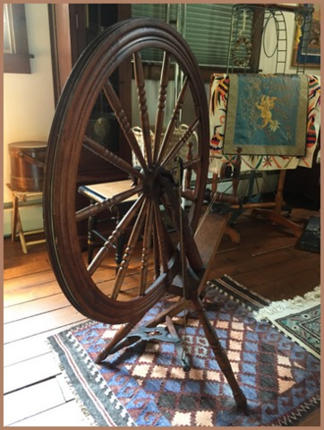 The very beautiful Michel Cadorette antique spinning wheel