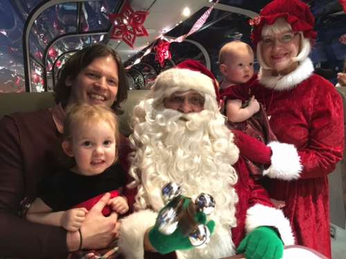 We rode the Santa Train on the Alaska Railroad and met the old man in red.