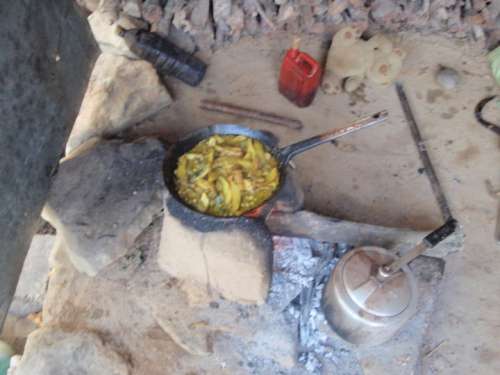 Yuba's wife's kitchen.  It is simple but produced amazingly delicious and nourishing Dhal Bhaat and Curry.