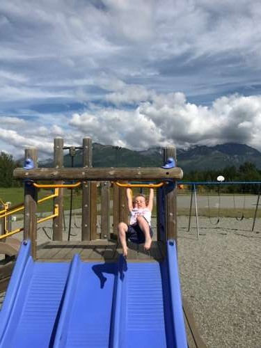 Showing bravery, strength and confidence at the playground!