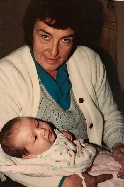 In memory of my Grandma Jeanne, who recently passed away.  She was a Farmgirl in her own way.  This is us from when I was just a few days old.
