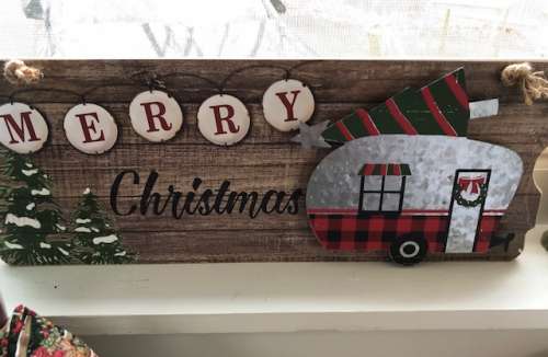 Too cute! A camper sign found at JoAnn Fabric and Craft