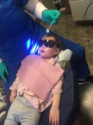 Looking cool at the dentist office.