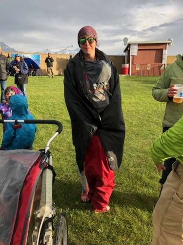 Having fun dancing in the sunshine and rain at the Great Alaskan Music Festival