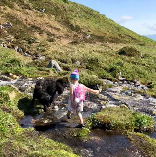 Ava has been honing in on her running through rough terrain skills (Ninja skills, she says).