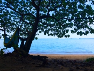 Watching the tide ebb and flow from our campsite.