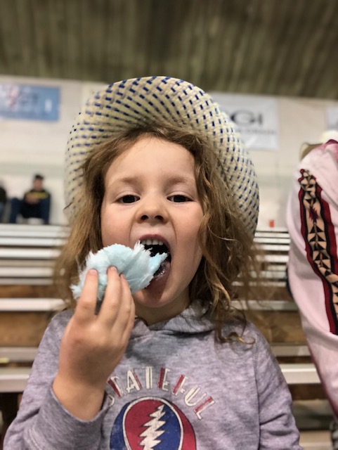 No, it isn't cotton candy. We went to the Winter Show Rodeo in North Dakota, though!