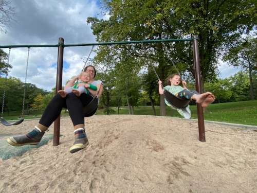 Playgrounds make city and suburban life awfully fun! This is at a nice park in South Minneapolis.