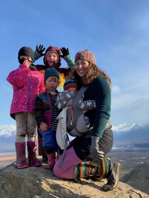 My girls and I (do yourself a favor and zoom in on Fern's face!) after climbing The Butte (a really big hill near us).