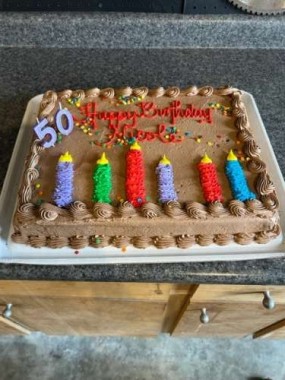 Thank God they did not put fifty candles on that cake!