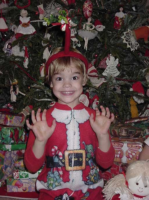 Big Christmas Smile in my Santa Claus suit!